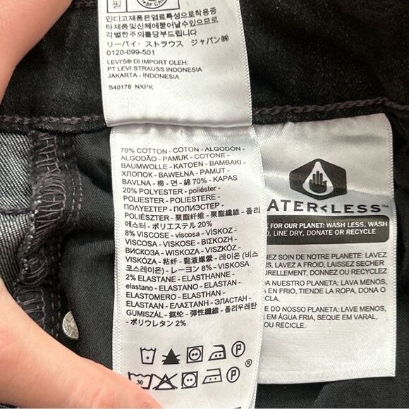 Levis Levi’s 721 High Rise Skinny Jeans Black Size 24 - Picture 12 of 14